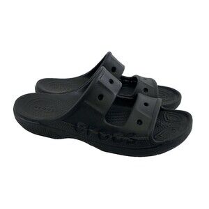 Crocs Baya Slide Sandal Black Double Strap Slip On 207627 Comfort Womens 7